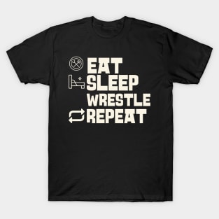 Eat Sleep Wrestle Repeat T-Shirt